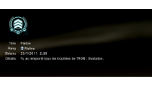 TRON trophées PS3 PLATINE 1