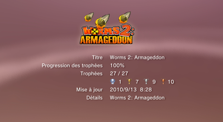 trophees Worms 2 armageddon liste PS3 - 20