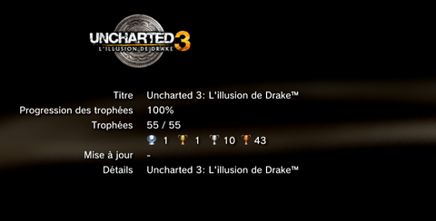 Uncharted 3 - Trophées - LISTE 1