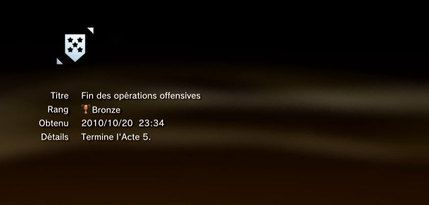 vanquish trophees BRONZE PS3 37