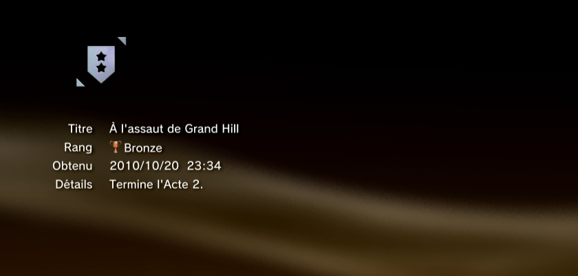 vanquish trophees BRONZE PS3 40