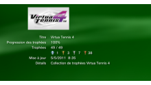 Virtua Tennis trophees LISTE 1